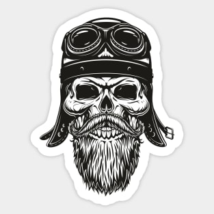 Biker Skull Sticker